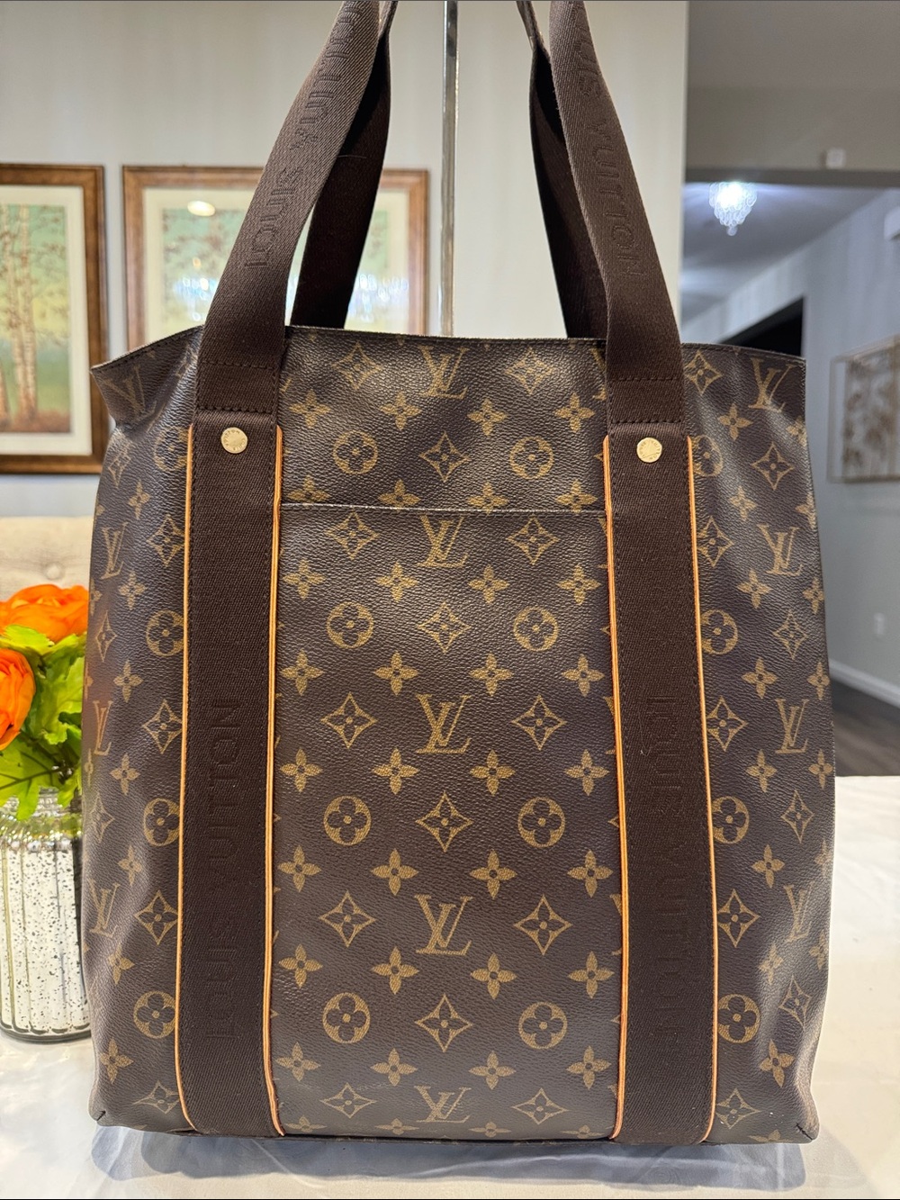 Authentic Louis Vuitton Monogram Canvas Cabas Beaubourg Tote Bag - Picture 4 of 14
